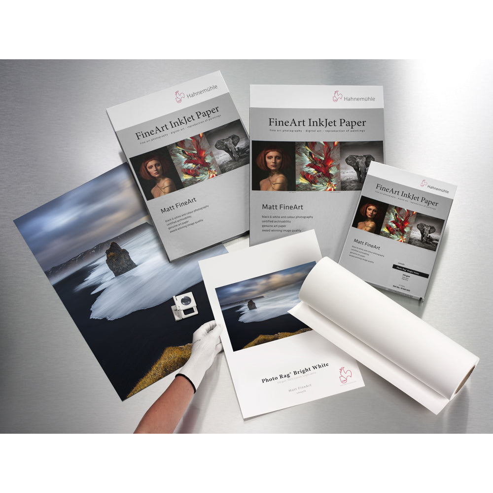 Rollo Fotográfico Hahnemuhle FineArt Photo Rag Bright White de 44''x12mt.