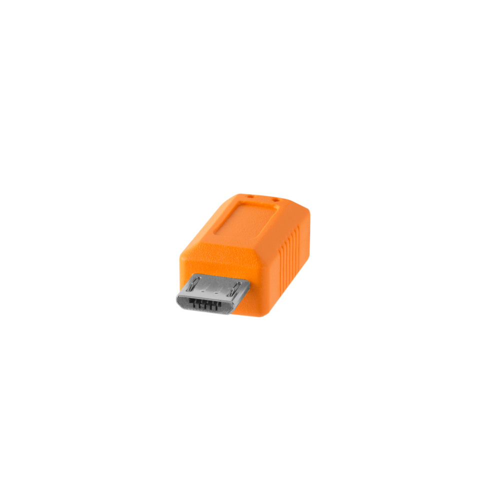 Cable Tether Tools CUC2515-ORG USB 2.0 de Tipo C Macho a Tipo Micro-B con 5 pines de 4.6 metros