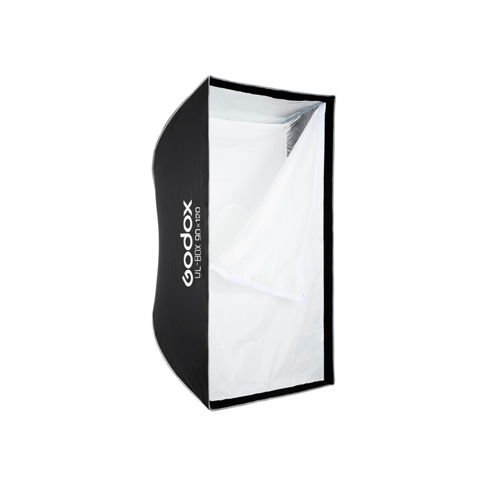 Softbox Godox de armado rápido de 90 x 120 cm con grilla y anillo adaptador con montura Bowens Tipo S