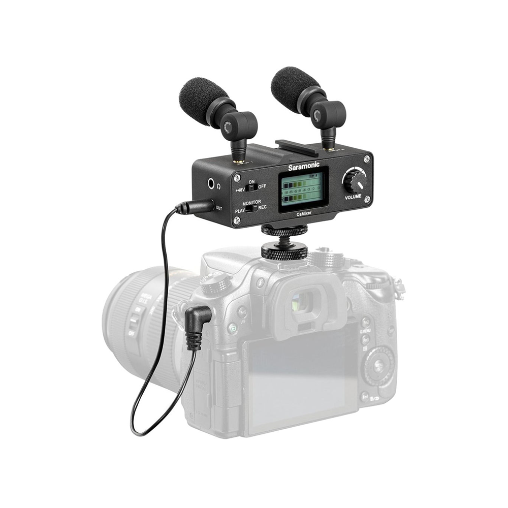 Kit de Micrófono Condensador Estereo Saramonic CaMixer