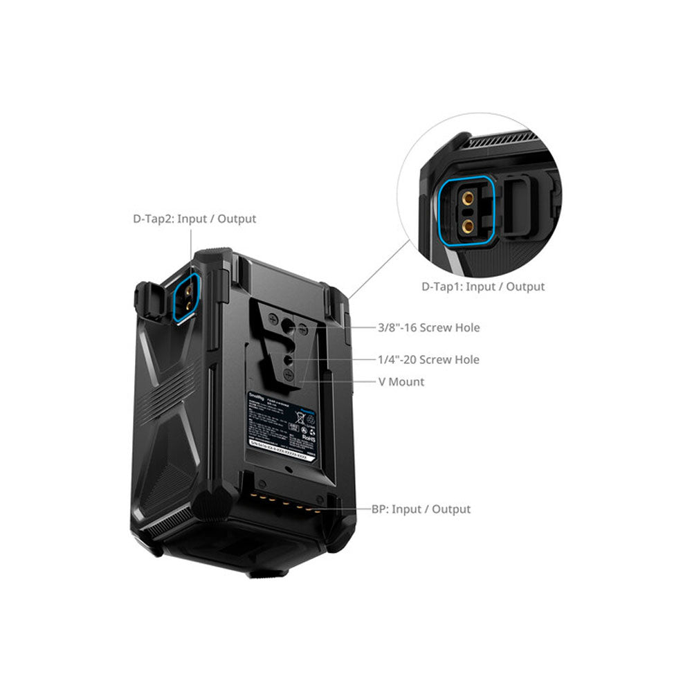 Batería V-Mount SmallRig X99 de alta resistencia para equipos audiovisuales (99 Wh)