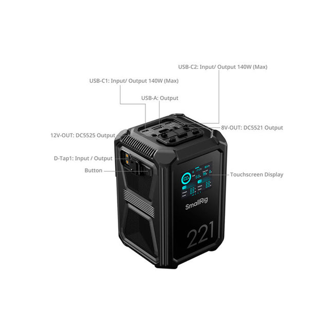 Batería V-Mount SmallRig X221 de alta resistencia para equipo audiovisuales (221 Wh)