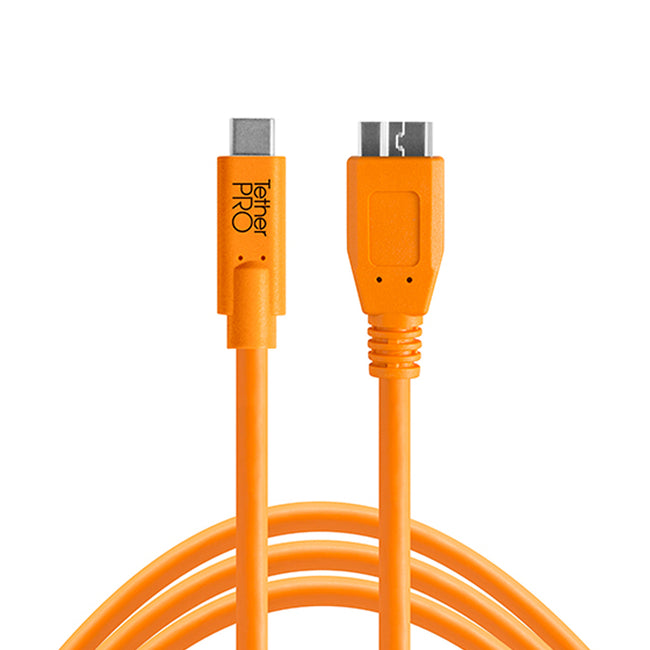 Cable Tether Tools CUC3315-ORG USB 3.0 de Tipo C Macho a Tipo Micro-B Macho de 4.6 metros