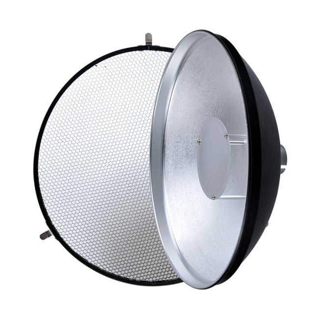 Beauty Dish con Grilla e Interior Plateado Godox con Montura Tipo AD-S