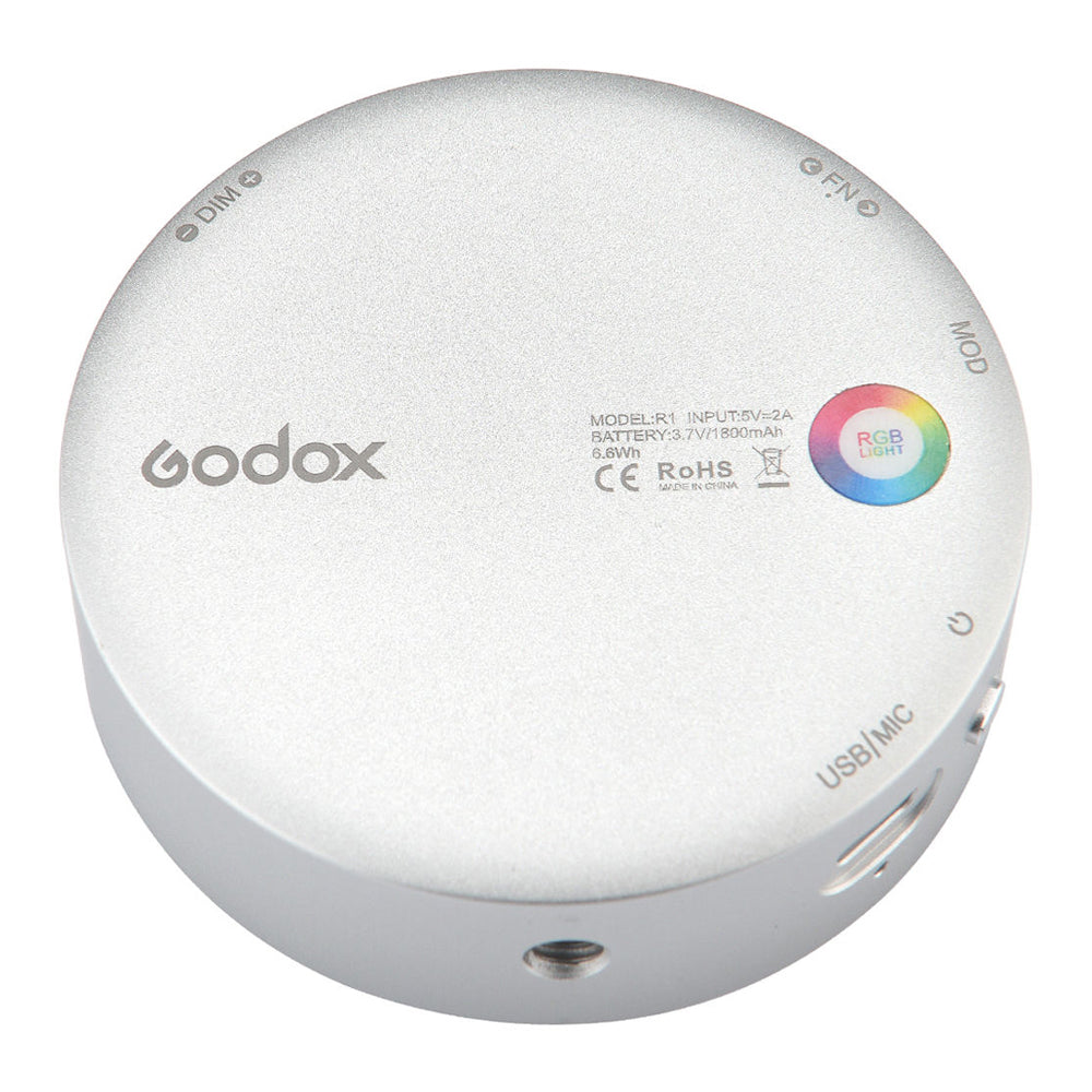 Mini Luz Led Rendonda Godox R1 Magnetica RGB
