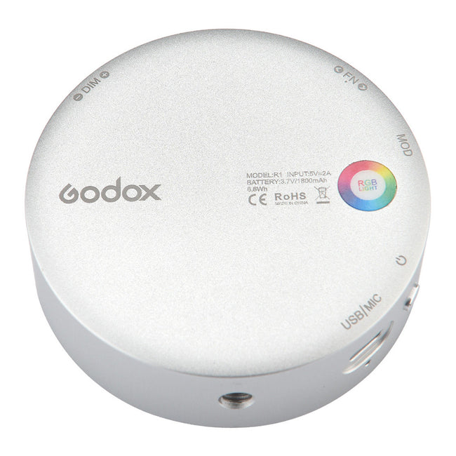 Mini Luz Led Rendonda Godox R1 Magnetica RGB