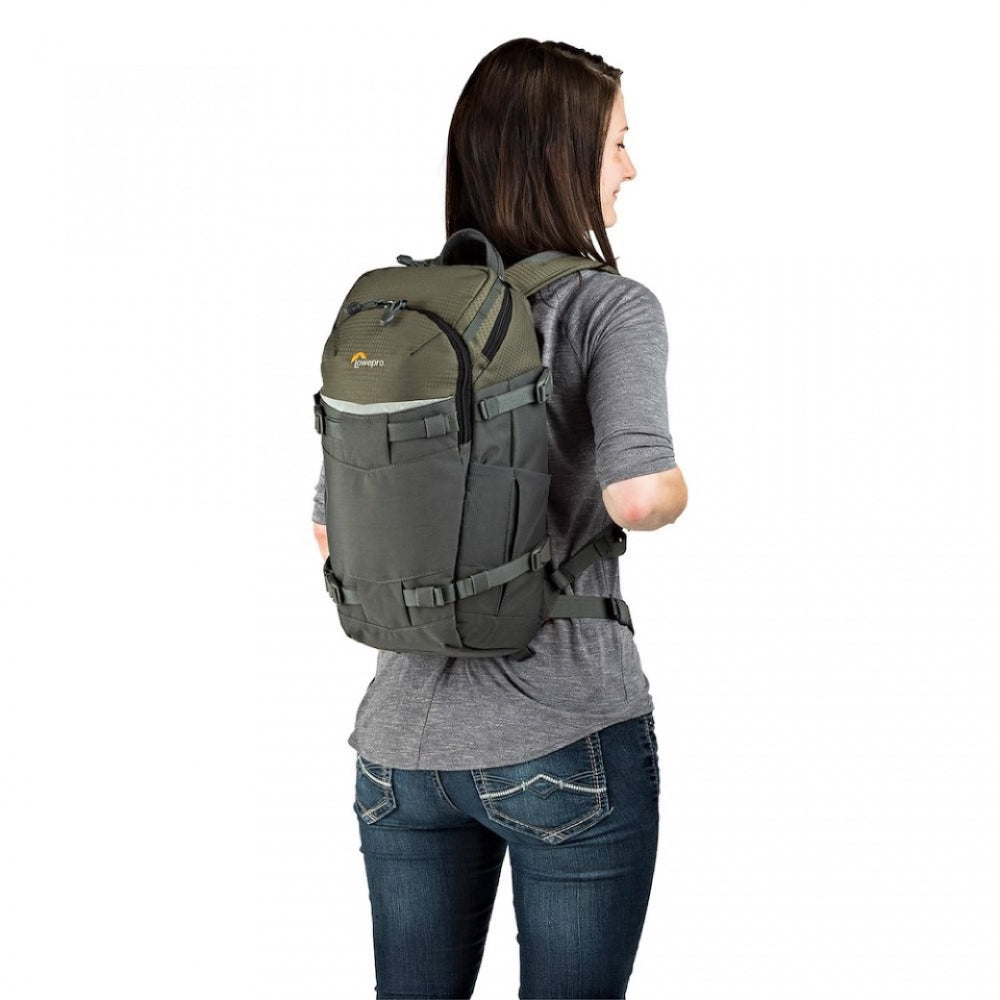 Mochila Lowepro Flipside Trek 250 AW (Gris/Verde oscuro)