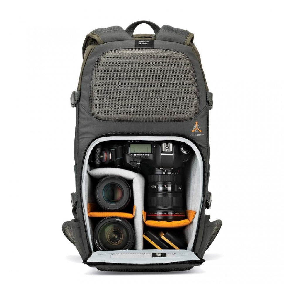Mochila Lowepro Flipside Trek 350 AW (Gris/Verde oscuro)