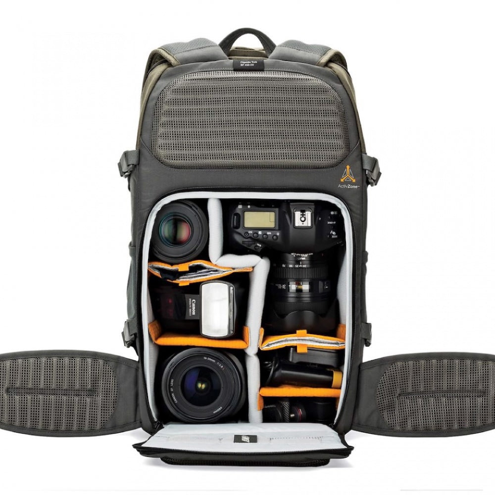 Mochila Lowepro Flipside Trek 450 AW (Gris/Verde oscuro)